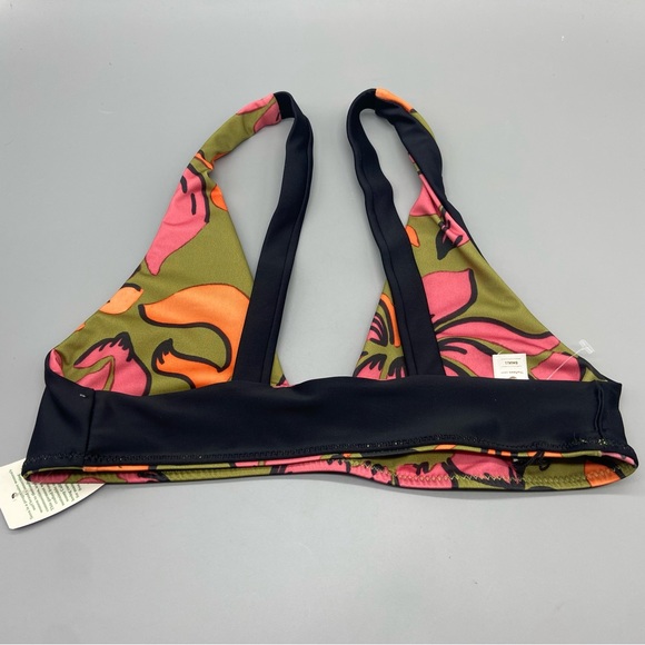 NEW! Seea Brasilia Reversible Bikini Top Freya floral black nwt 1826 - Picture 6 of 16